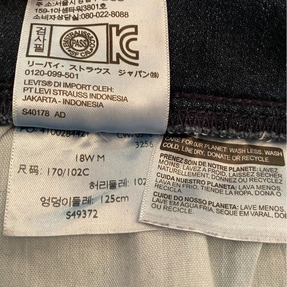 LEVI'S PULL ON DENIM LEGGINGS - DARK WASH - PLUS SIZE 18 - Picture 12 of 12